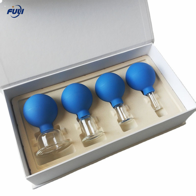 Black 15/25/35/55mm Therapy Facial Cellulite Vacuum Cupping Set Silicone Suction Massage Anti Cellulite Cup
