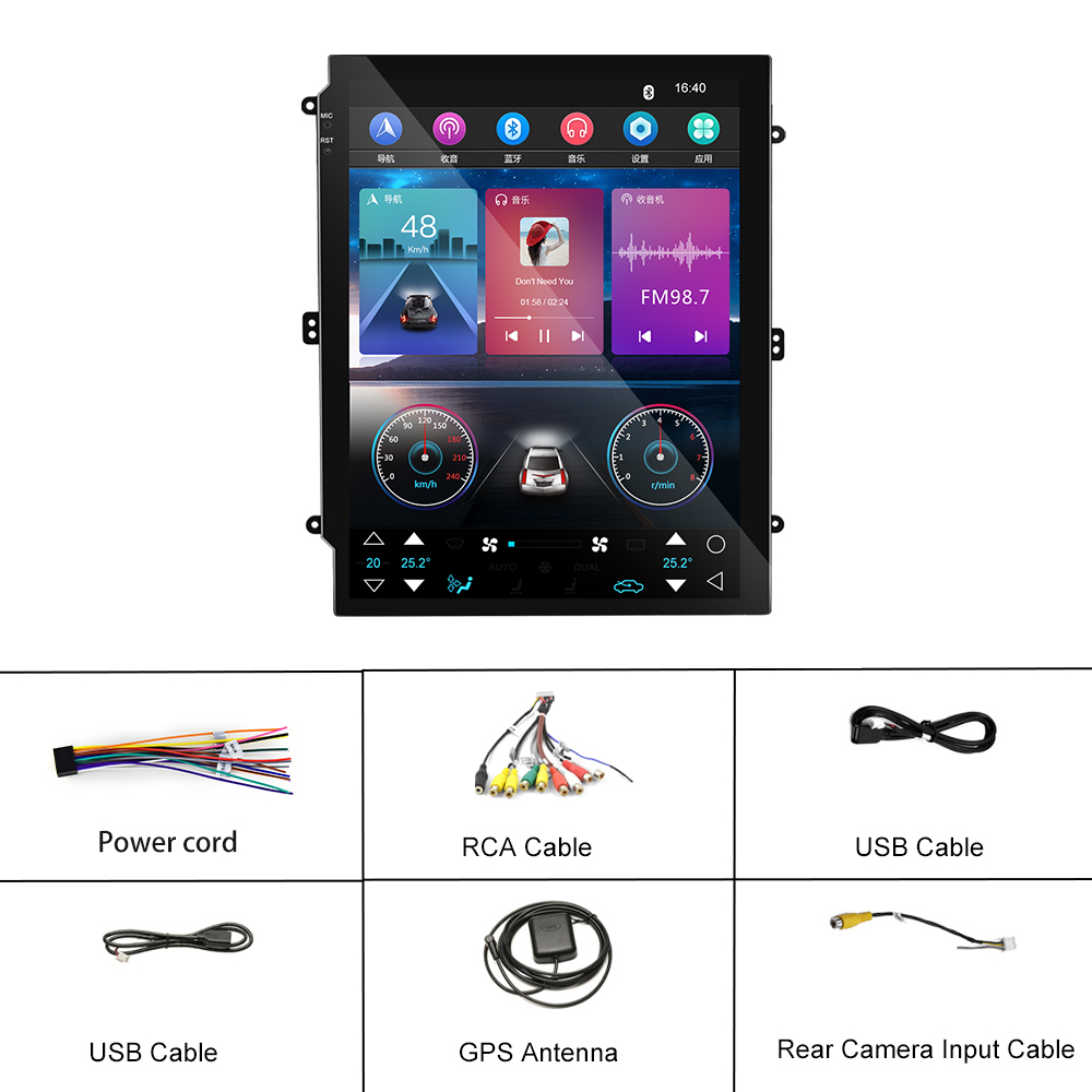 Android 10.1 GPS Navigation 2 32G Car Radio 9.7'' 2 DIN with Built-in Wireless CarPlay
