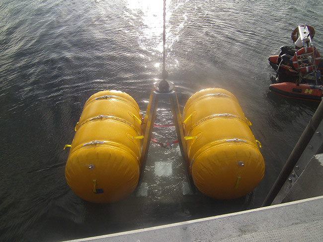 Cylindrical Marine Salvage Airbags Underwater Inflatable Air Lift Bag