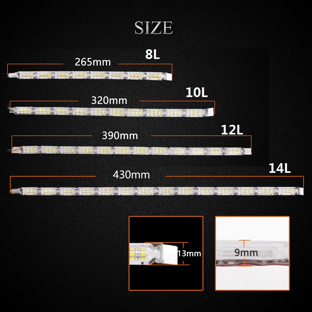12V Two Way Streamer DRL 16SMD Strobe Light For Truck