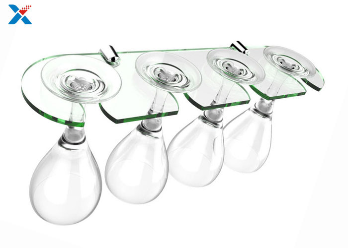 Eco - Friendly Acrylic Display Rack Straight Acrylic Wine Glass Holder Non - Toxicity