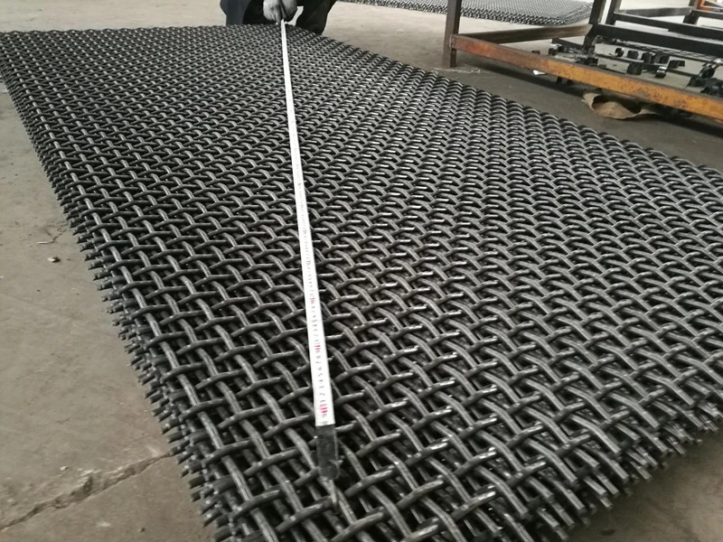 High Tensile 65 Mn Quarry Rock Crusher Crimped Wire Woven Screen Mesh for Vibrating