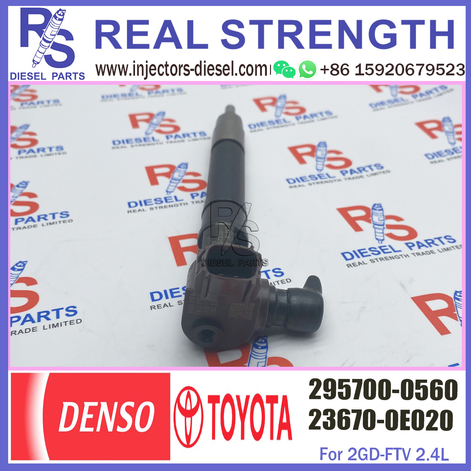 Diesel Common Rail Fuel Injector 23670-0E010 295700-0550 23670-0E020 295700-0560 For Toyota Hilux 1GD