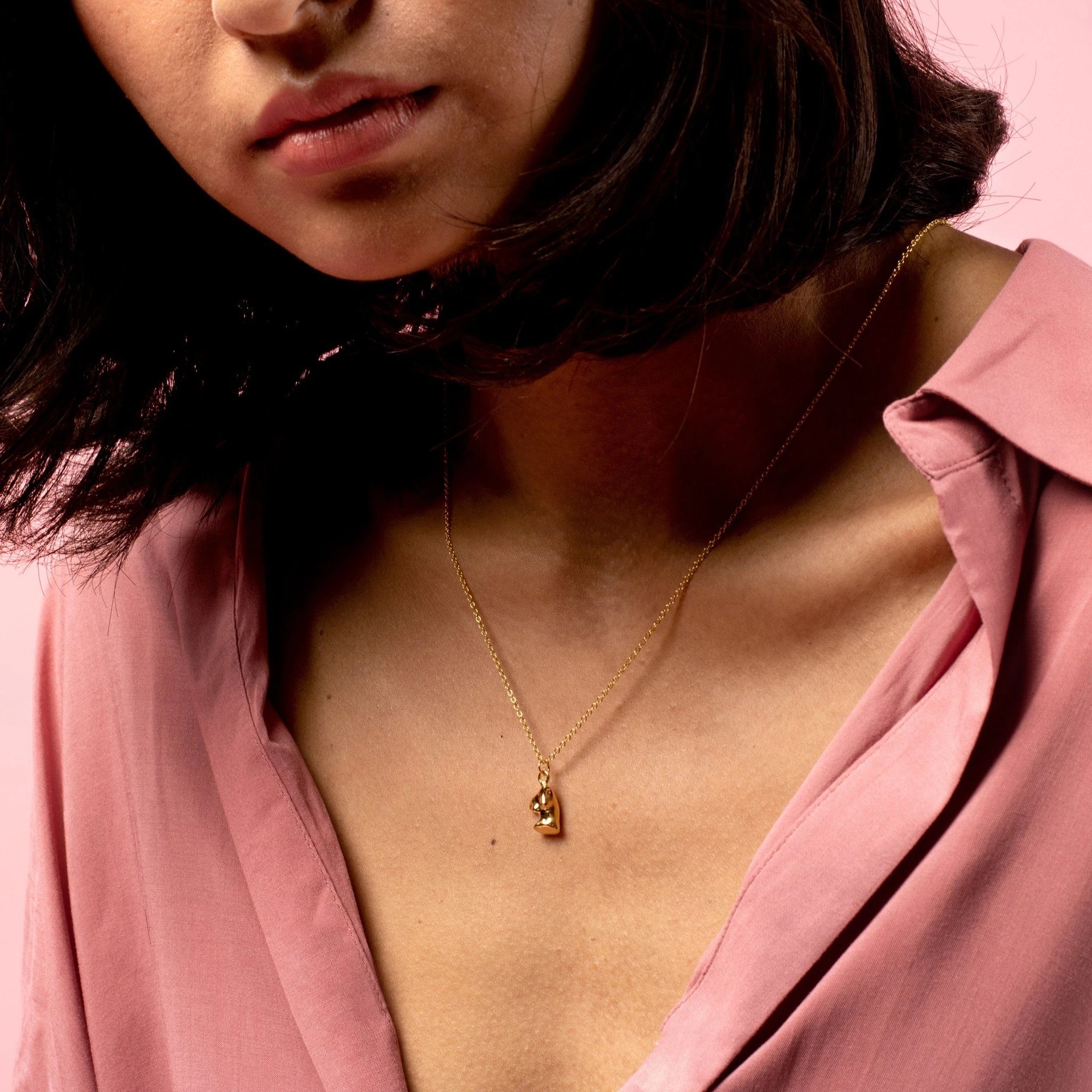 Venus Womanhood 18K Gold Plated 925 Sterling Silver Filled Pendant Necklace For Party