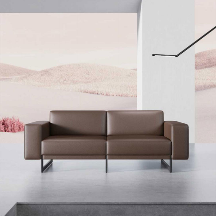 Customized Size 2 Seat Leather Sofa Comfortable Leather Sectional Sofa