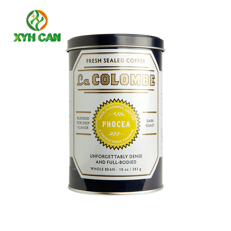 Coffee Tin Can Promotion Round Tall Metal Containers Packaging For Milk Powder