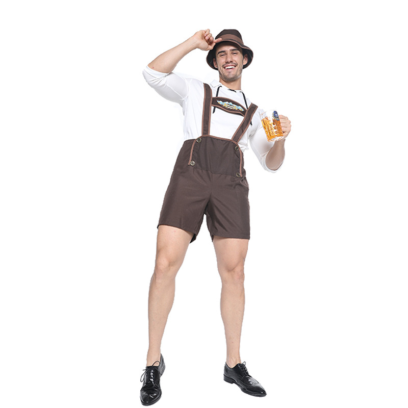 Bavarian German Beer Festival Cosplay Adult Plus Size Halloween Costumes Set with Hat