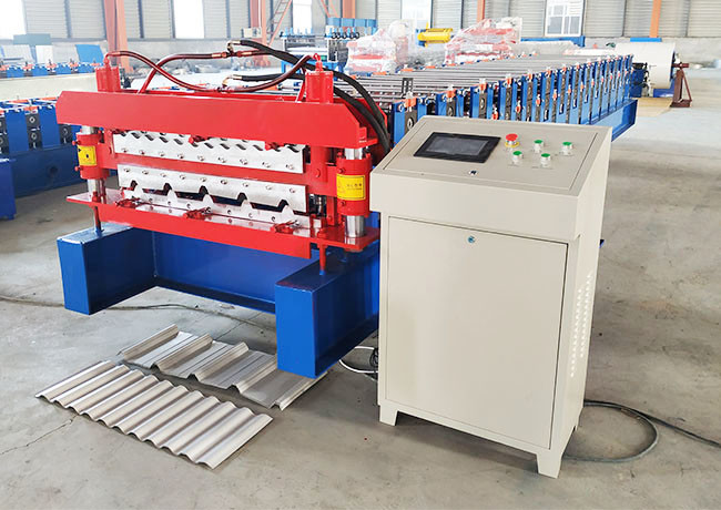 Speed 8-12 M/Min Double Layer Roll Forming Machine Roller Material 45# Steel