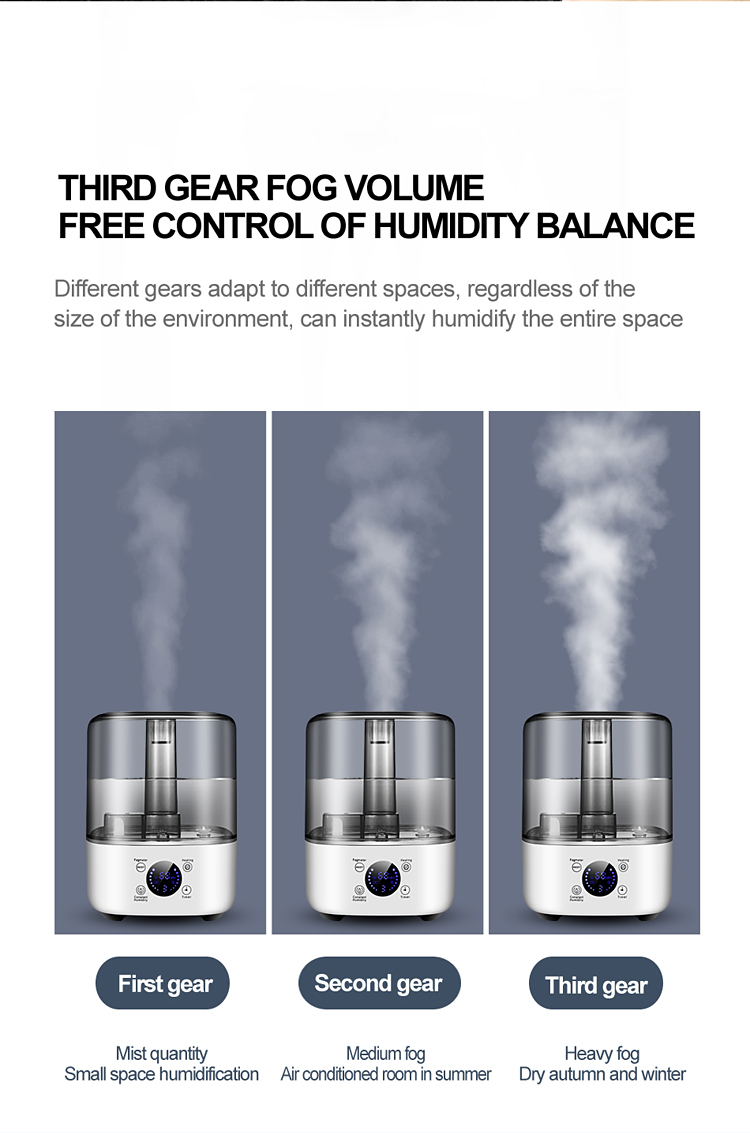 Top Filling 5L Room Humidifier Cool Warm Mist Humidifier UV Sterilize