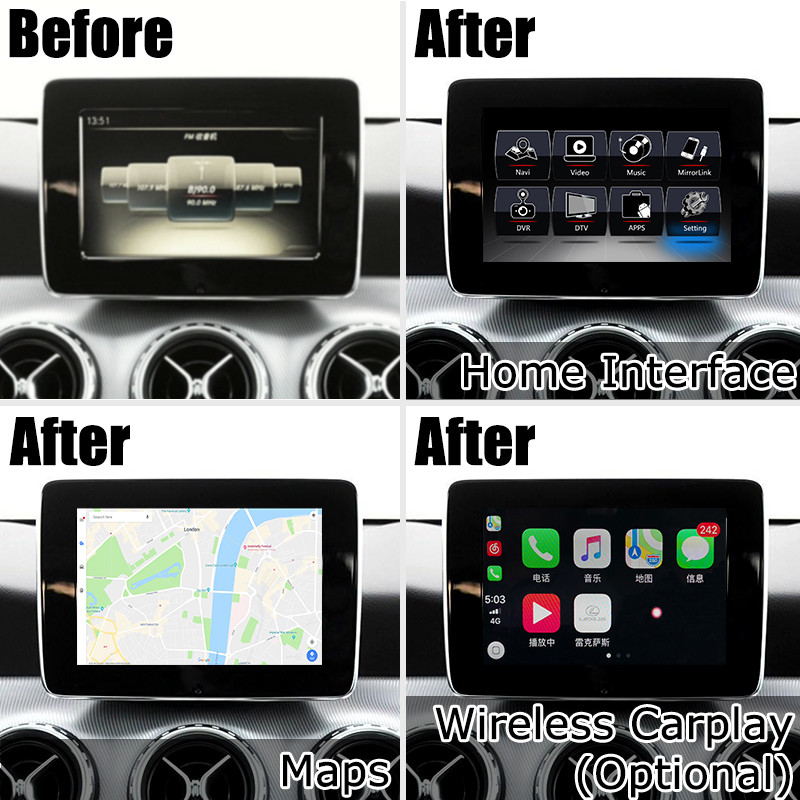 Video Interface Car Navigation Box For Mercedes Benz Gla Mirrorlink , Rearview ( Ntg 5.0 )