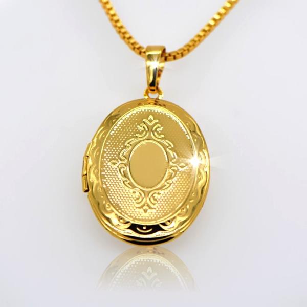 Locket Pendants jewelry New Vintage Little stars round Pendants jewelry 18k gold