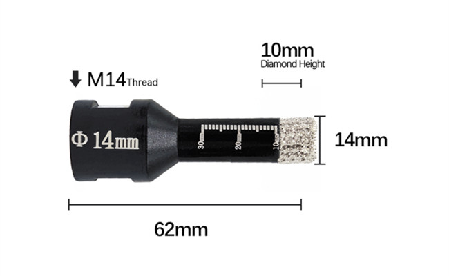 45Mn Diamond 6mm 12mm 14mm Masonry Drill Bit Set For Power Drill