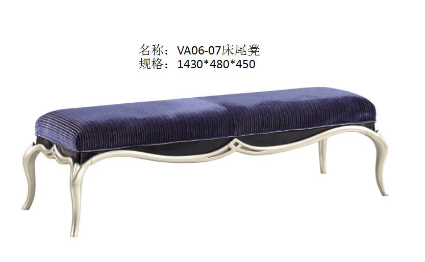 Luxury leather Sofa bench sofa for Villa house Bedroom furniture and living furniture