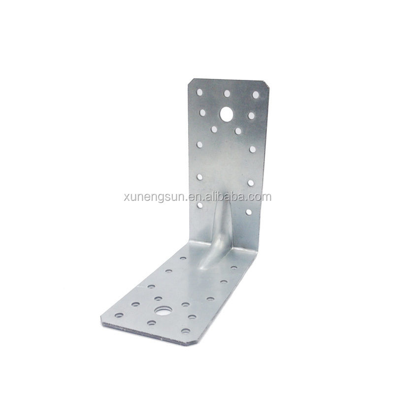 Standard 90 x 90 x 65 Angle Rib Construction Metal Bracket Heavy Duty Beading Connector