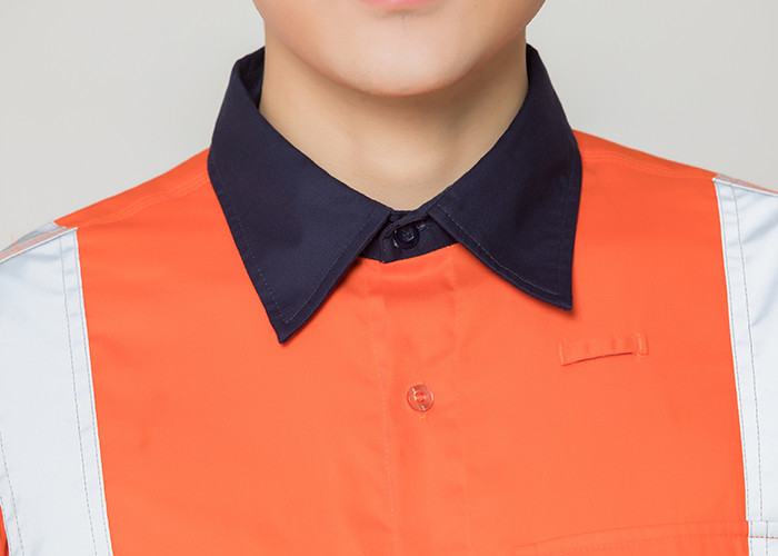 Double Stitching Safety Work Clothes High Visable Orange Jacket Bib Pants Suit