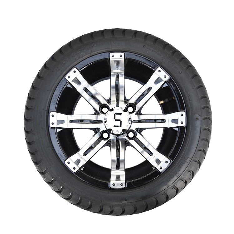 Golf Cart 12 Inch Aluminum Alloy Wheel With 215/35-12 DOT Street Tire