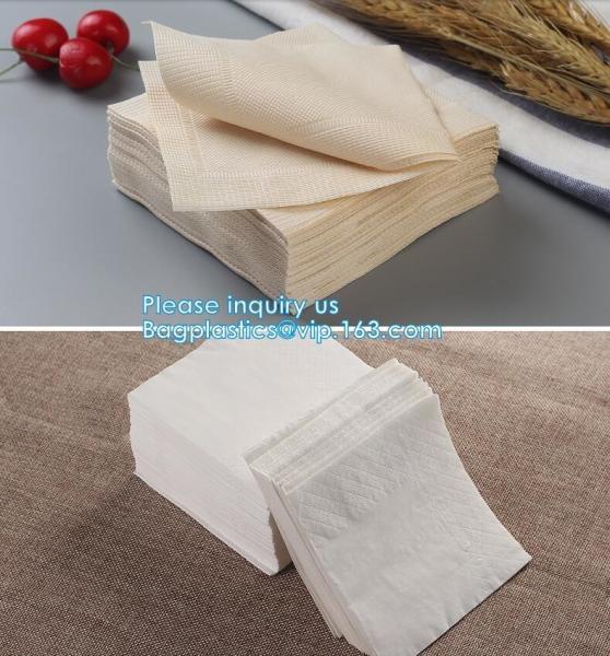1/4 Fold Coffee Bar Beverage Black Paper Napkin,Printing paper napkin/decorative