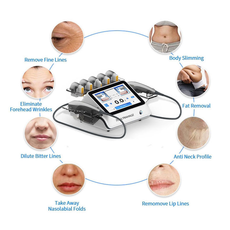 7D HIFU Slimming Machine Ultrasonic Face Lifting Anti Aging With Dual Handles