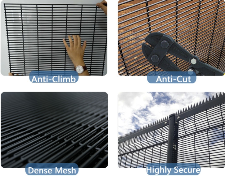 4.0mm Wire Thickness 358 Security Fencing Anti-Climb For Factory Security