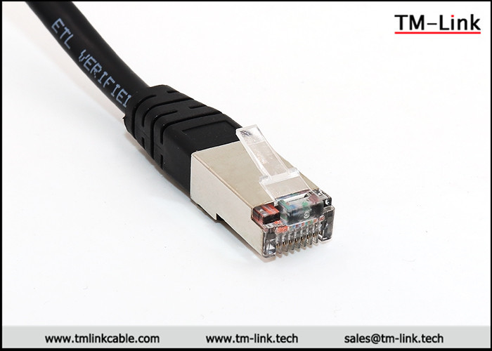 FTP panel mount RJ45 male to female shielded extension network patch cable