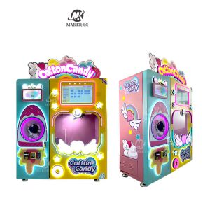 Professional Sweet Cotton Candy Sugar Robot Candy Floss Vending Automatic