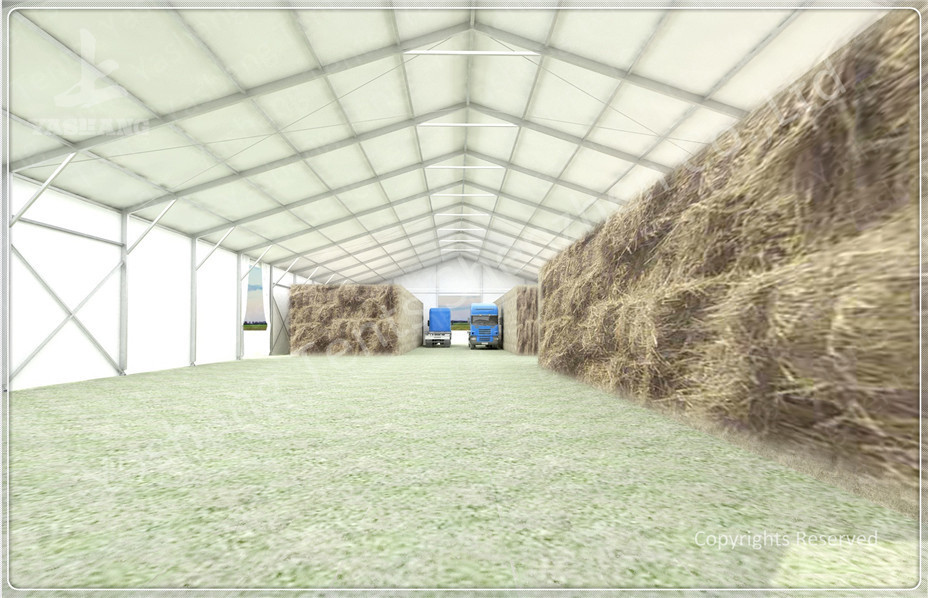 25x60 M Wind Resistant Temporary Industrial Storage Buildings With Suspension Cables