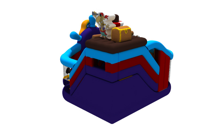 Pirate Theme Inflatable Bouncer With Slide Combo Inflatable Bubble House Playground For Outdoor