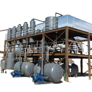 Continuous Distillation and Purification of Waste Engine Oil for Reuse in