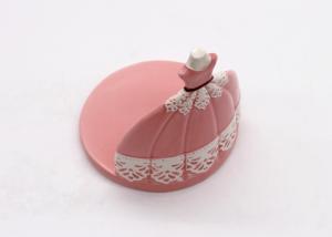 China Handmade Ballet Dress Design Pink Napkin Holder , Earthenware Table Napkin Holders on sale