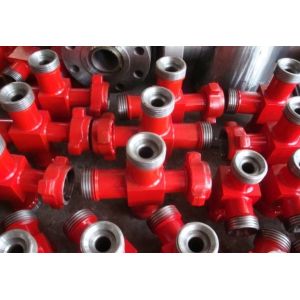 10000 Psi Swivel Tee Fitting , Wellhead Crossover Customized Design Available