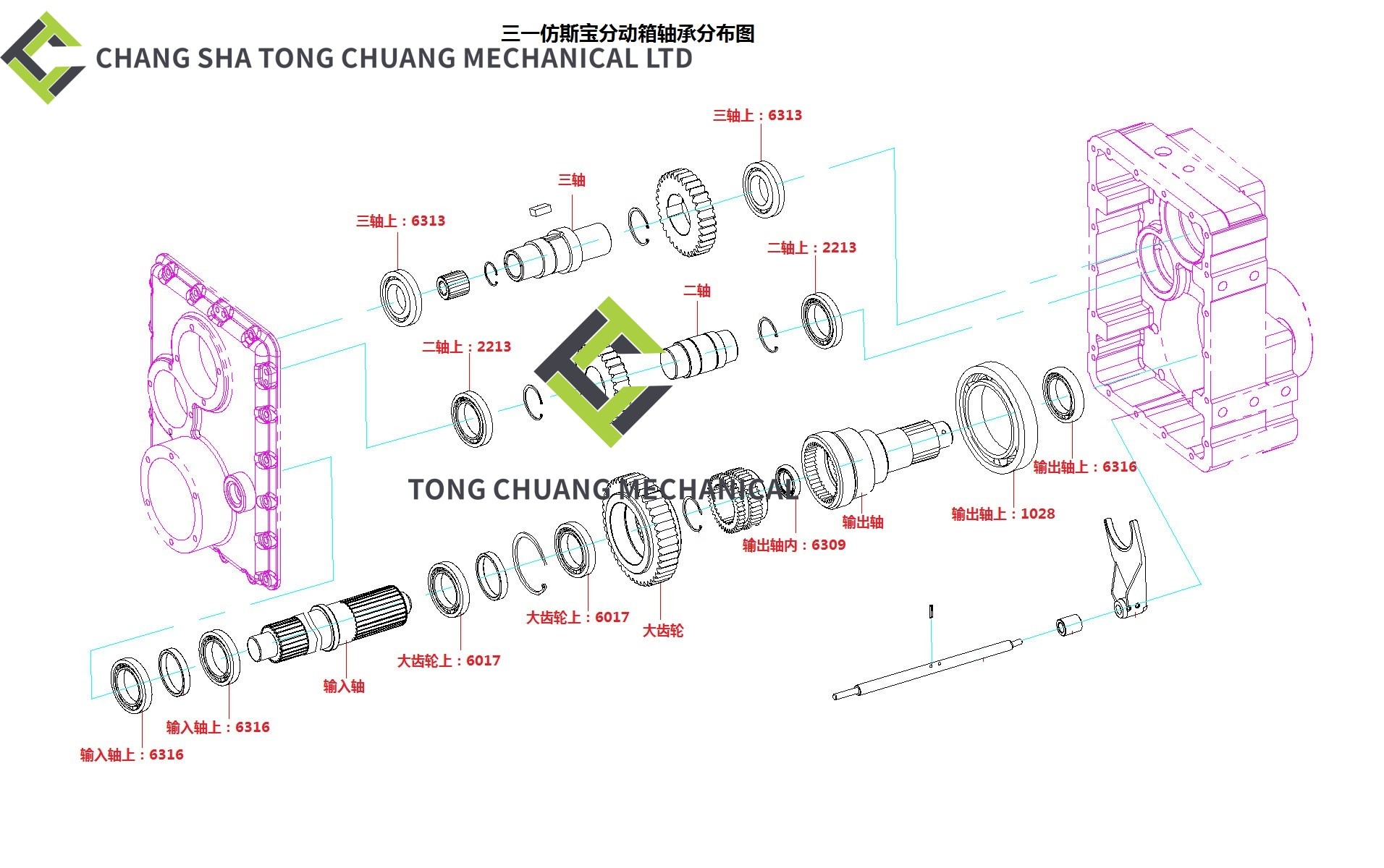 Spare Parts Of Concrete Pump Truck Of Sany Heavy Industry And Zoomlion, Rolling bearing 1028 B221500000236