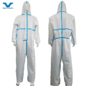 China White Waterproof Type5 6 Anti-Static Disposable Coverall Suit Overall Normal Thickness on sale