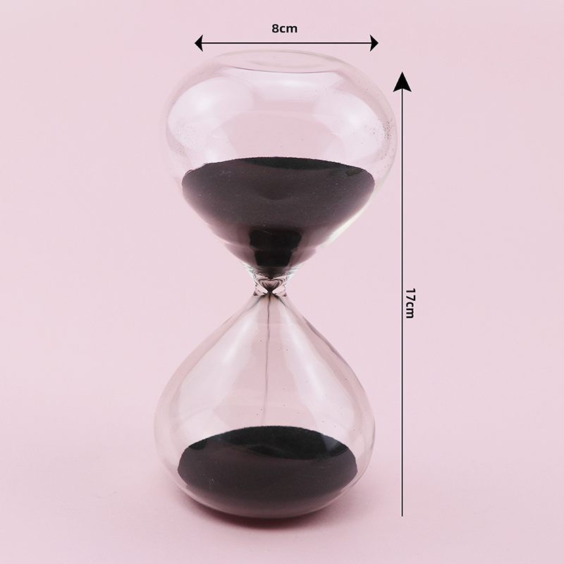 Flat Glass Sand Hourglass Timer Logo Customized Contemporary Style