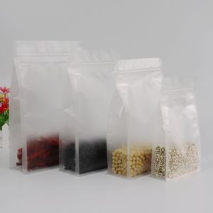 China Printing OPP Transparent Flat Bottom Gusset Bags on sale