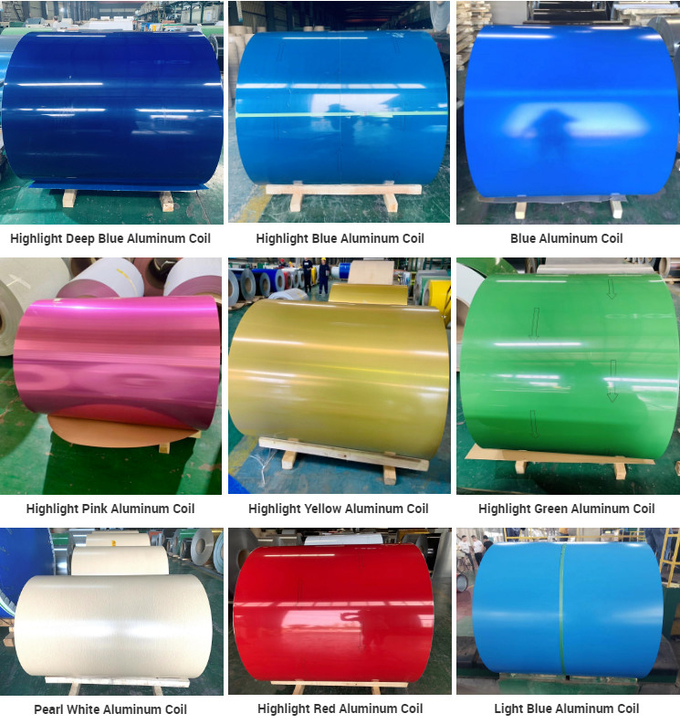 0.1-6.0mm Thick Pre Painted Aluminum Sheet PE PVDF For Construction Painted Aluminum Coil
