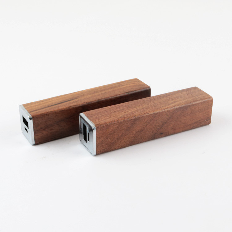 High Level Full Battery Wooden Power Bank 2400mah 3000mah 18650 Li Ion