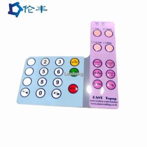  Glossy Surface Graphic Panel Overlay Tactile Button Embossed Keys Custom Control Panel Manufactures