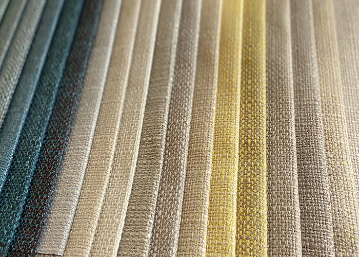 300D Linen Weave Upholstery Fabric , 145cm Polyester Blend Sofa Fabric