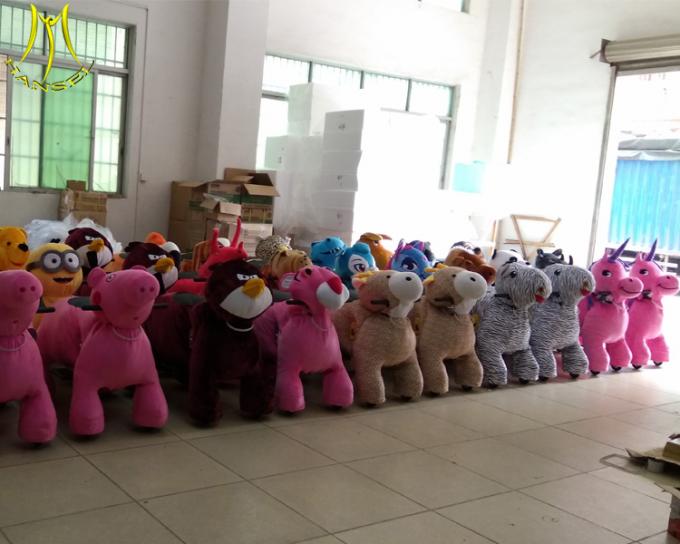 Hansel  coin operated plush walking animal adult ride on toys for mall Guangzhou factory