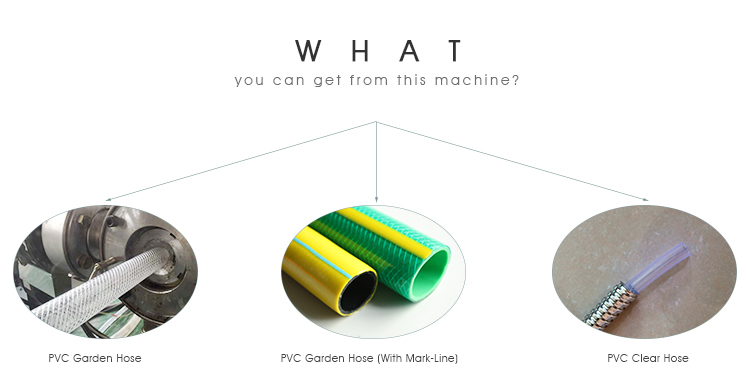 65mm Screw Diameter PVC Fiber Reinforced Flexible Garden Hose Making Machine For PIPE