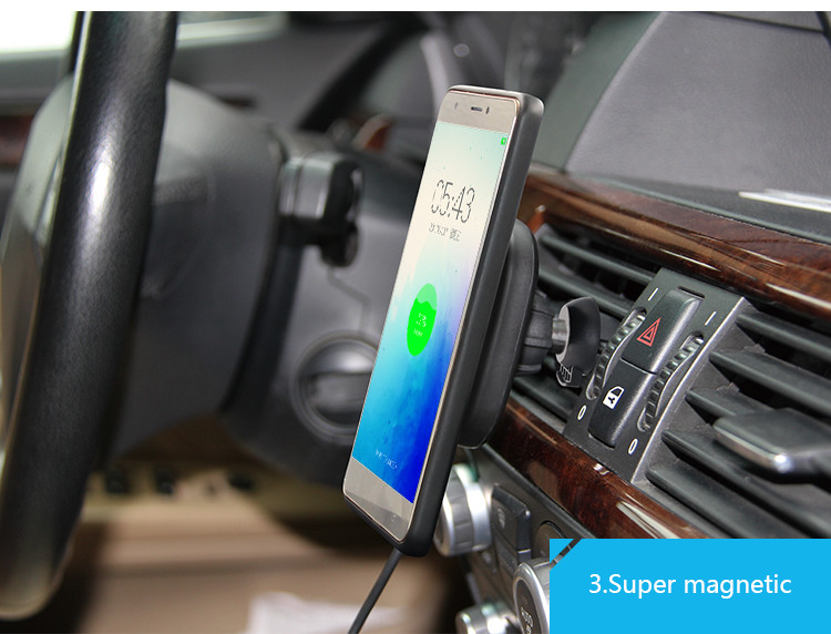 WIRELESS CAR CHARGER Magnetic QI car mount wireless charger for SAMSUNG iPhone any mobile phone 10W fast charging