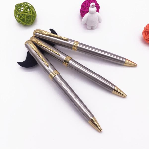 Logo Printing Classical Metal Gel INK Gift Pens with Plastic Box