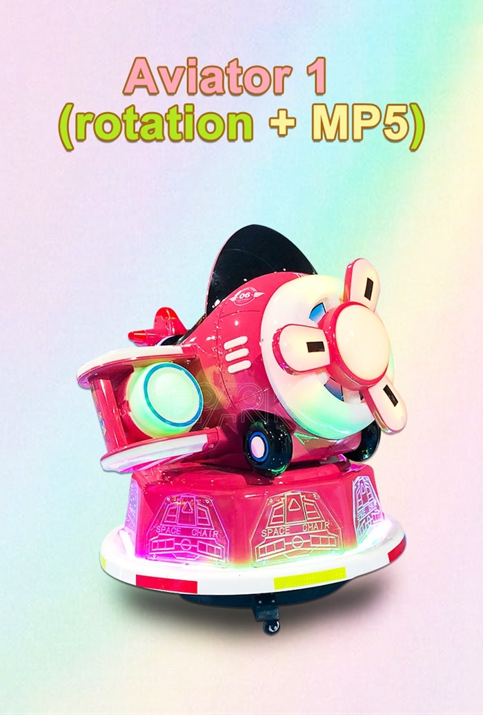 Coin Operated Kiddie Swing Rocking Amusement Kiddie Ride Aviator 1 MP5 Without Lift