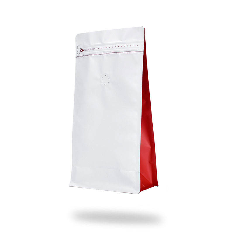 Custom Printed Resealable Packaging Aluminum Foil Flat Bottom Stand Up Pouch 1lb Coffee Bean Bag With One Way Valve