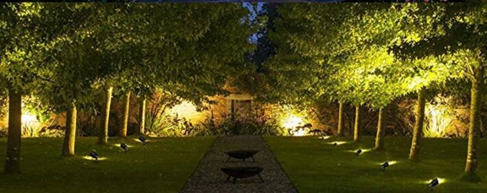 COB LED Garden Lights ，3000K Outdoor Yard Lights Have Driver Inside