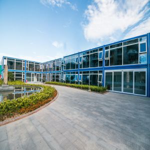 Manufactured Flat Pack Container with Steel Frame Structure and Customized Color