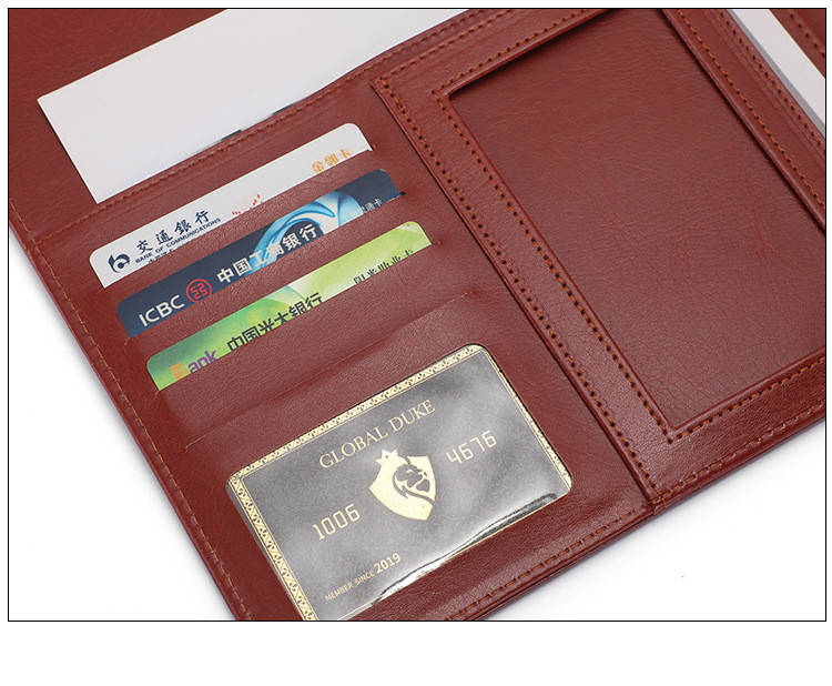 Durable Business PU Leather Notepad Portfolio Multiscene Recyclable Custom Logo