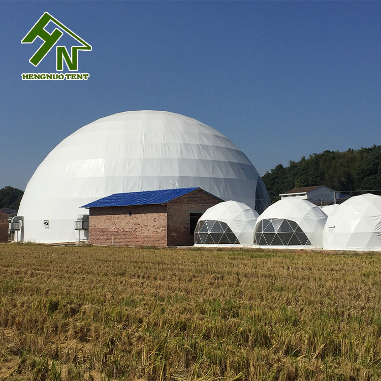 7m Waterproof Large Geodesic Big Dome Tent Big Sunlight Clear Windows Included