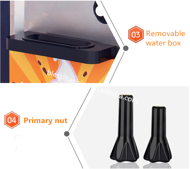 Industrial Ice Cream Machine with 304 Stainless Steel Construction and 220V/50Hz Voltage