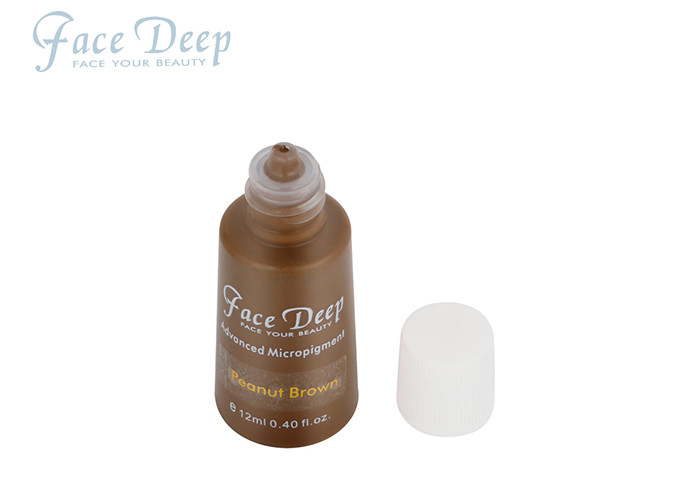 Tattoo Pigment Peanut Brown 12Ml Cosmetic 33 Color Tattoo Ink For Microblading Eyebrow / Lip / Eyeliner Makeup